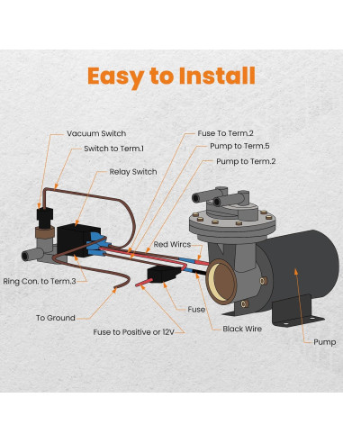 Bomba de Vacío Eléctrica 12V maXpeedingrods para Frenos