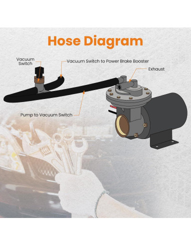 Bomba de Vacío Eléctrica 12V maXpeedingrods para Frenos