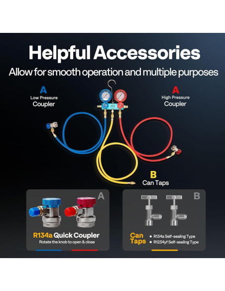 Bomba de Vacío VIVOHOME 1/3HP 4.5CFM y Manómetro A/C