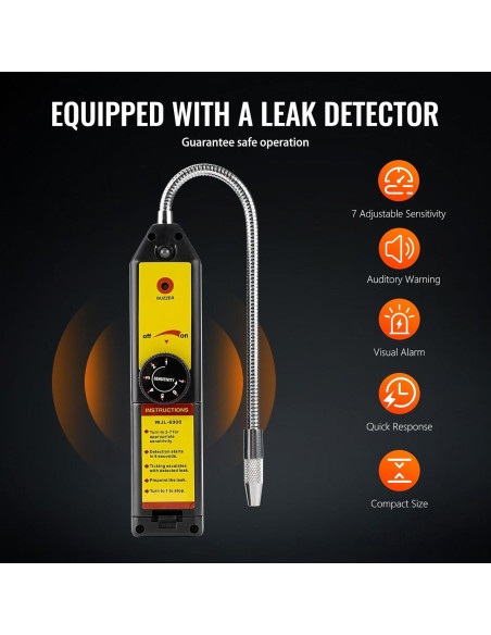 Juego de bomba de vacío VTG VOGTEN 4.5 CFM con manómetro