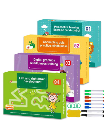 Cuaderno Scribble Smart 4PCS para Niños 3-5 Años