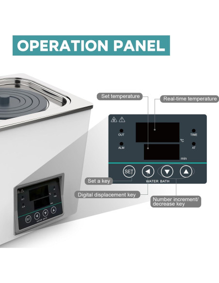 Baño de Agua Digital T-stereo WB100-1 3L 300W Termostático