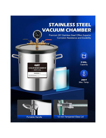 Kit de Cámara de Vacío Orion Motor Tech 11.4 L con Bomba 3.5 cfm