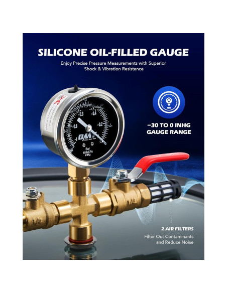 Kit de Cámara de Vacío Orion Motor Tech 11.4 L con Bomba 3.5 cfm