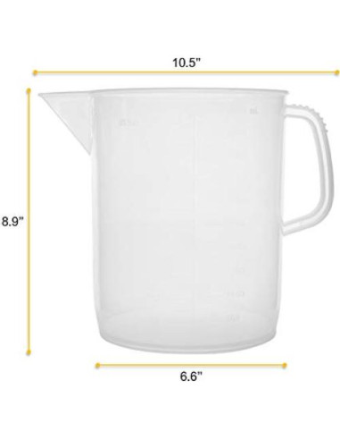 Jarra Medidora EISCO 5000ml Plástico Resistente Químicos