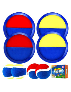 Juego de Lanzar y Atrapar JXZDLE - 4 Palas y 4 Pelotas