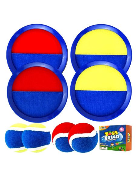 Juego de Lanzar y Atrapar JXZDLE - 4 Palas y 4 Pelotas