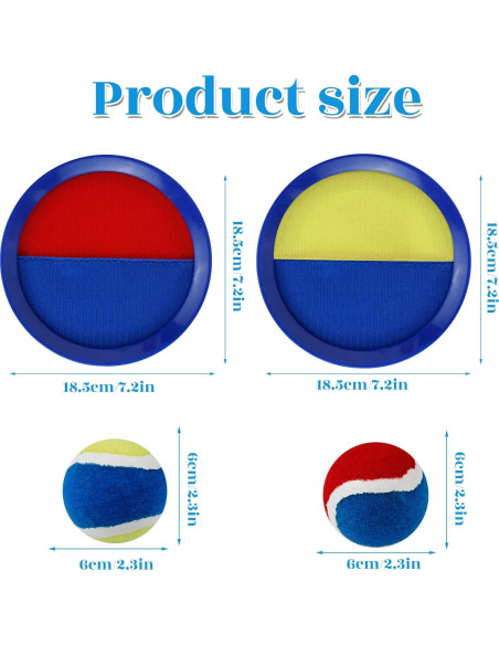 Juego de Lanzar y Atrapar JXZDLE - 4 Palas y 4 Pelotas