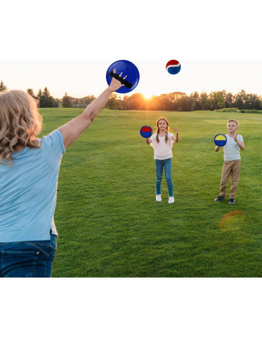 Juego de Lanzar y Atrapar JXZDLE - 4 Palas y 4 Pelotas