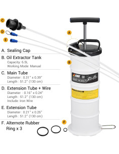 Bomba Extractora de Aceite EWK 6.5L Manual para Fluidos 2