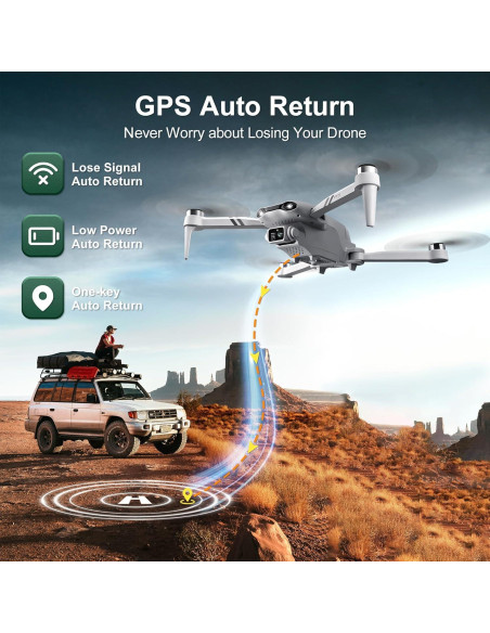 Drone CANKETEC 4K GPS Plegable con Cámara HD 30 min Vuelo