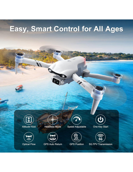 Drone CANKETEC 4K GPS Plegable con Cámara HD 30 min Vuelo