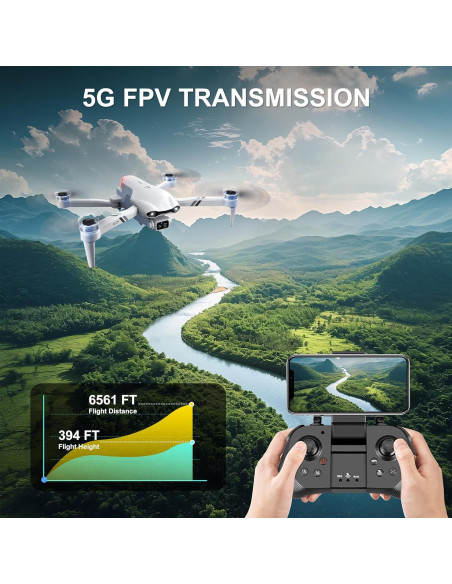 Drone CANKETEC 4K GPS Plegable con Cámara HD 30 min Vuelo