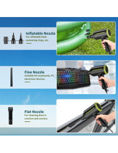 Soplador de Aire Eléctrico Dorobeen 500W 40000RPM Portátil 2