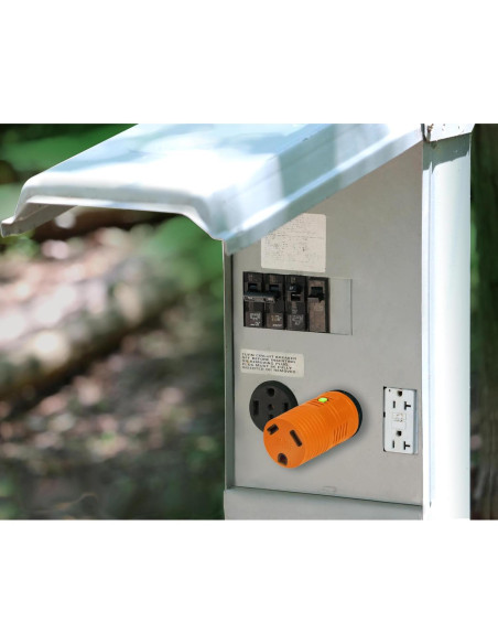 Adaptador RV 30A TAIWAN L5-30P a TT-30R con LED