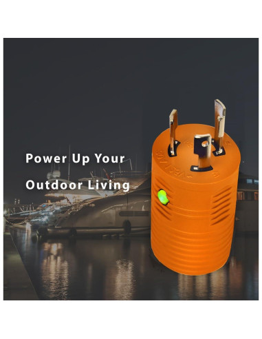 Adaptador RV 30A TAIWAN L5-30P a TT-30R con LED