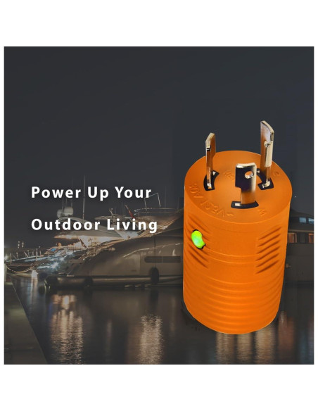 Adaptador RV 30A TAIWAN L5-30P a TT-30R con LED