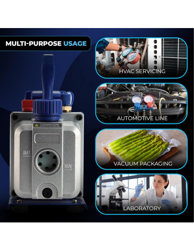 Bomba de vacío Hiatsu VPH 4 CFM 1/4 HP para AC