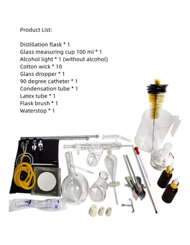 Destilador Casero Cherish XT 22 Piezas 500 ML Aceites Esenciales