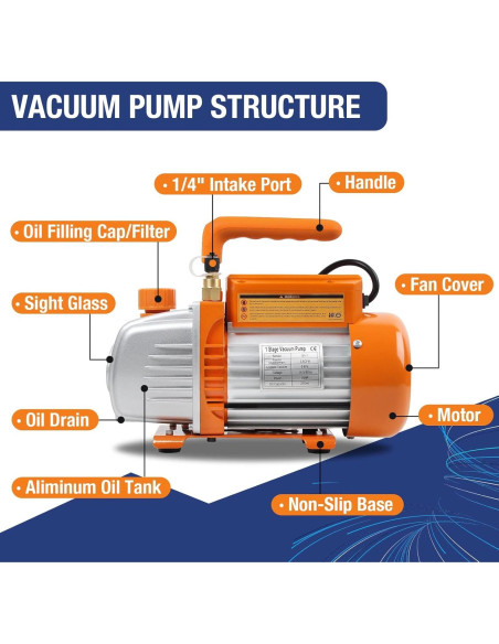 BACOENG Cámara de Vacío 3 Galones con Bomba 3.6 CFM BACOENG Cámara de Vacío 3 Galones con Bomba 3.6 CFM