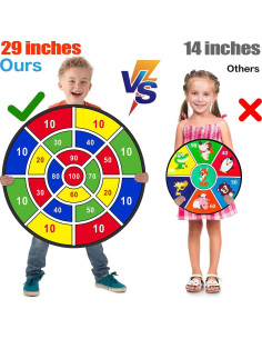 BooTaa Tablero de Dardos 73.66 cm con 12 Pelotas Adhesivas 2