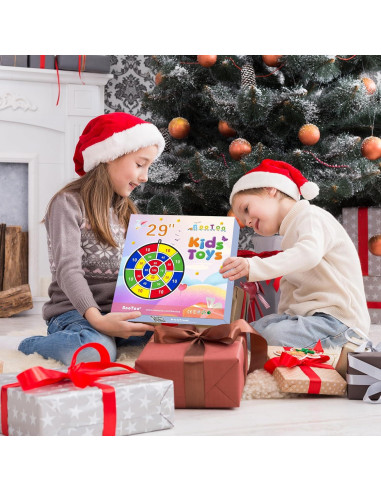 BooTaa Tablero de Dardos 73.66 cm con 12 Pelotas Adhesivas