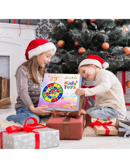 BooTaa Tablero de Dardos 73.66 cm con 12 Pelotas Adhesivas