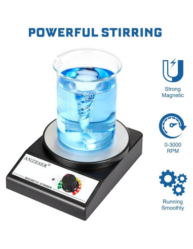 Agitador Magnético ANZESER MX-3K 3000RPM 3L