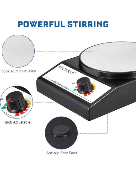 Agitador Magnético ANZESER MX-3K 3000RPM 3L