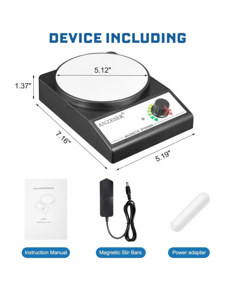 Agitador Magnético ANZESER MX-3K 3000RPM 3L