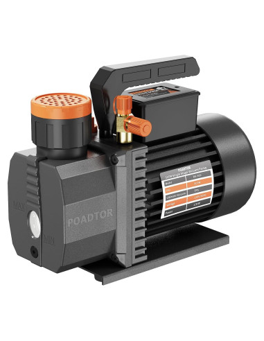 Bomba de vacío POADTOR 5CFM 1/2HP 37.5 micrones 110V