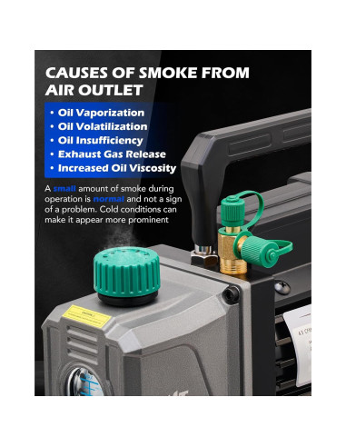 Bomba de Vacío Orion Motor Tech 4.5 CFM 1/3 HP HVAC