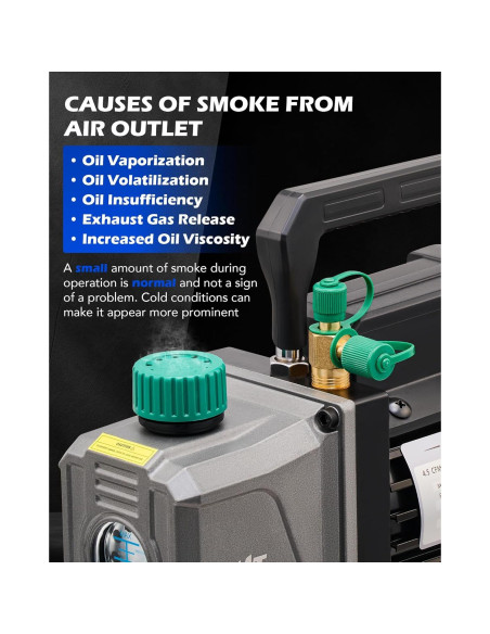 Bomba de Vacío Orion Motor Tech 4.5 CFM 1/3 HP HVAC