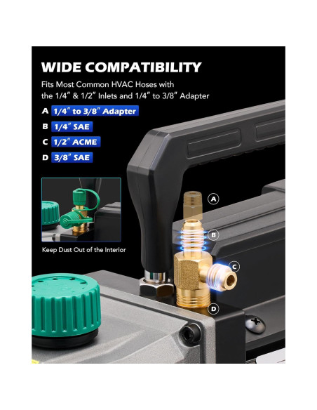 Bomba de Vacío Orion Motor Tech 4.5 CFM 1/3 HP HVAC