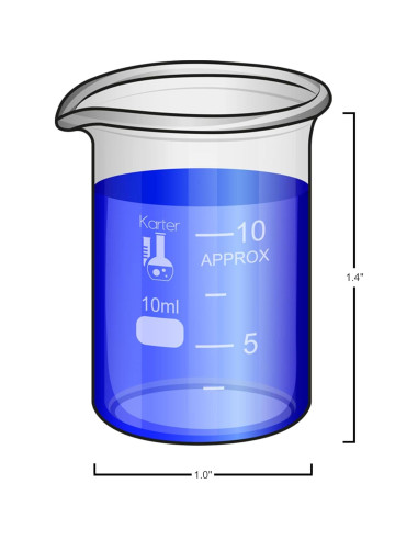 Vasos de Precipitados Karter Scientific 6 Piezas 10ml a 1000ml