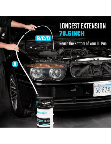 Extractor de Aceite Pneumático Manual DURATECH 6.5L