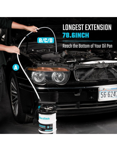 Extractor de Aceite Pneumático Manual DURATECH 6.5L