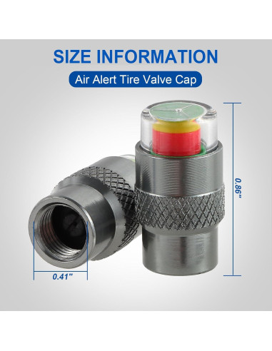 Tapa de Válvula de Monitor de Presión de Neumáticos ST Shengtuo - 4 Piezas