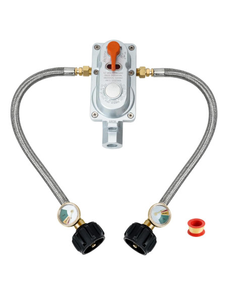 Kit Regulador Gas Propano Skyflame 2 Etapas con Medidores