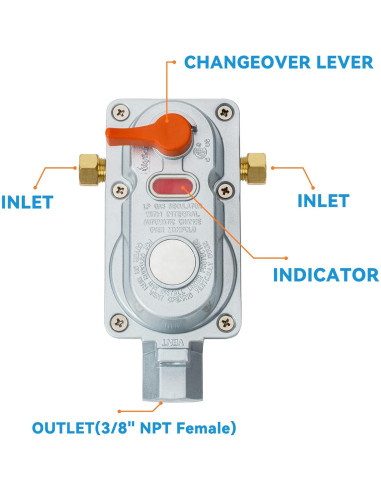 Kit Regulador Gas Propano Skyflame 2 Etapas con Medidores