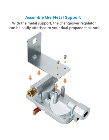 Kit Regulador Gas Propano Skyflame 2 Etapas con Medidores