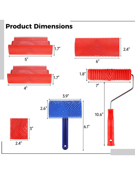 Juego de Herramientas para Texturizar Madera Homaisson 6 Piezas
