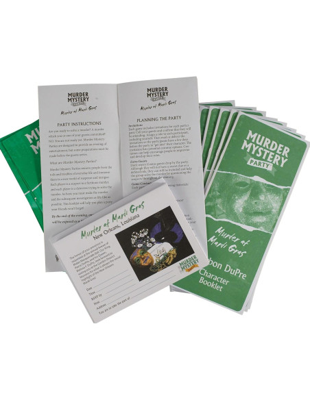 Juego de Misterio de Asesinato Mardi Gras - 8 Jugadores