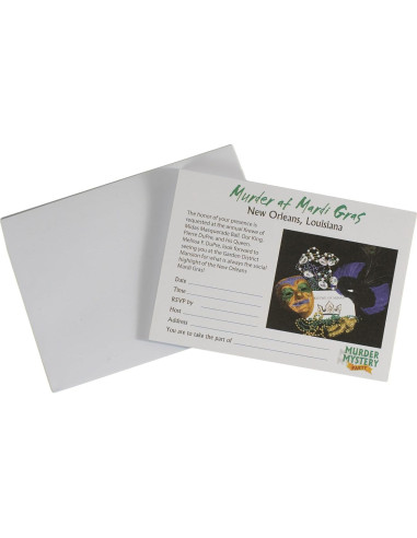 Juego de Misterio de Asesinato Mardi Gras - 8 Jugadores