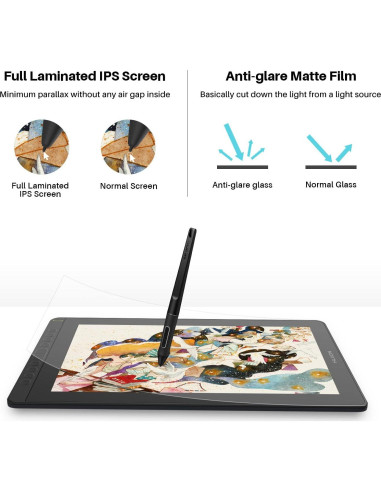 Tableta Gráfica Huion Kamvas 16 2021 15.6" Antirreflejo