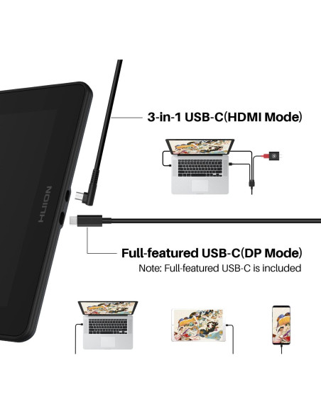 Tableta Gráfica Huion Kamvas 16 2021 15.6" Antirreflejo