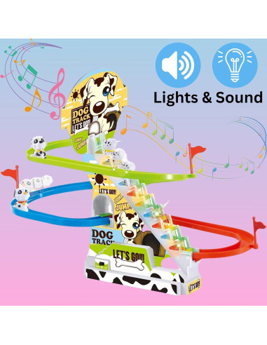 Set de Juego Pista de Carreras Dalmatiano con Luces y Música