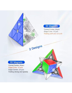 Cubo Pyraminx M GAN Magnético 36 Imanes 6.6 cm Estándar 2