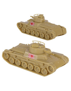 Tanques Chi-Ha Japoneses BMC 1:38 2pc Color Tan