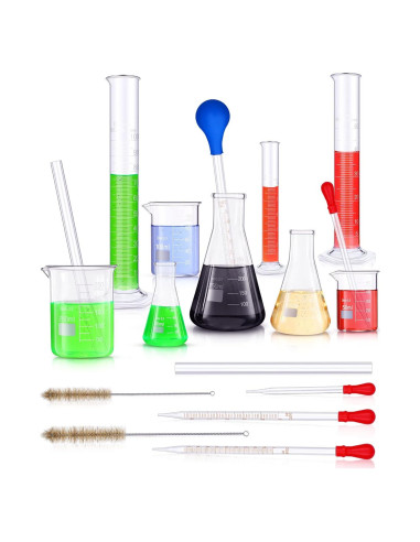 Juego de Cristalería de Laboratorio Flutesan 18 Piezas